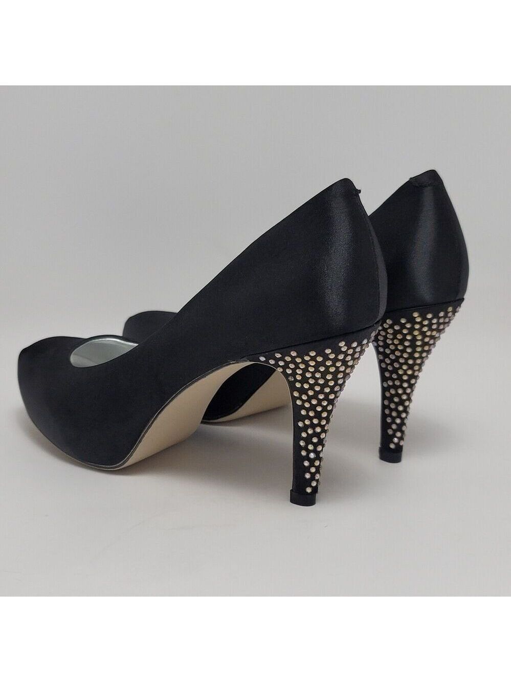 Madden Girl Getta Rhinestone Embellished Heel Pump Shoe Size 7 Black